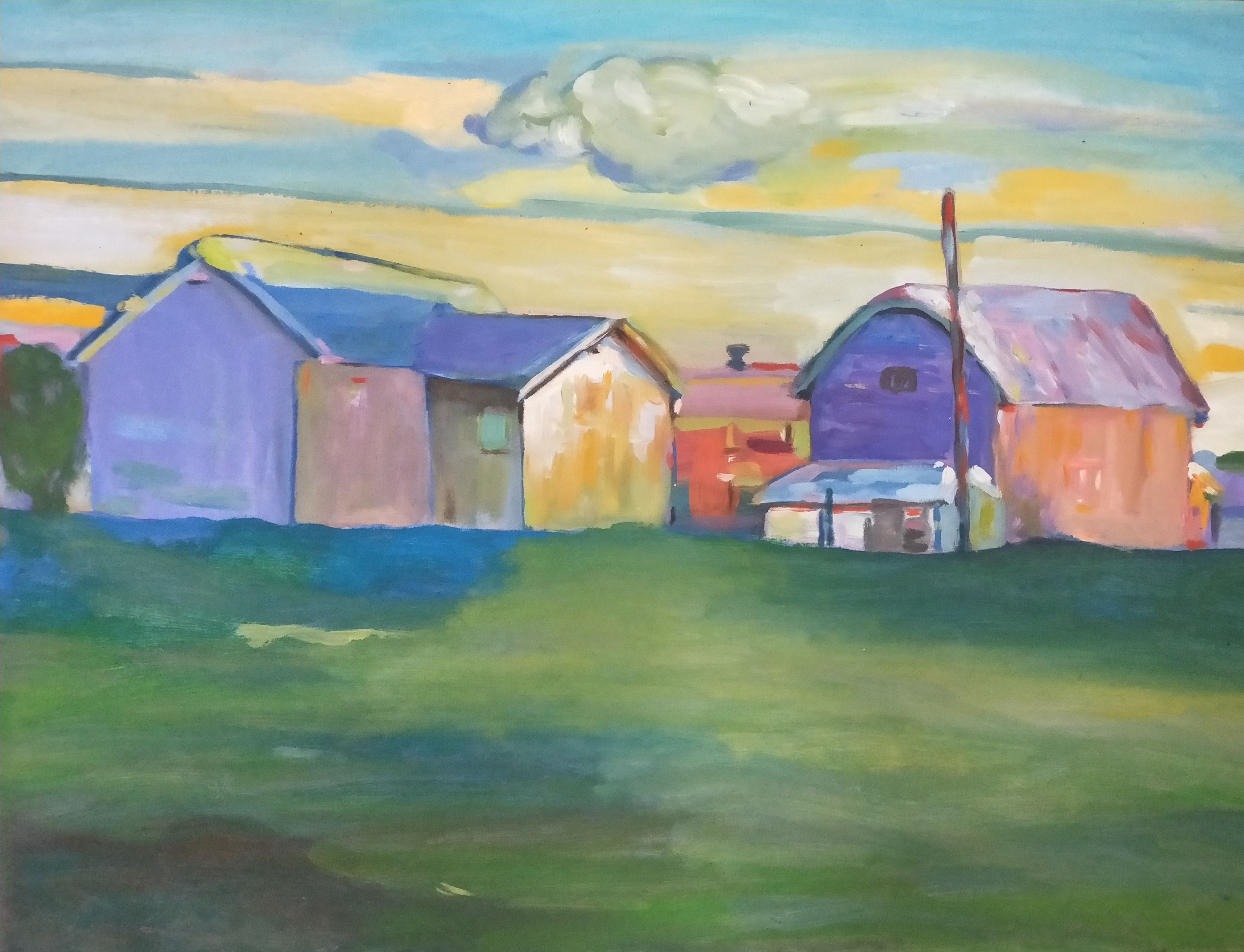 Paysage ferme - 80X60 cm