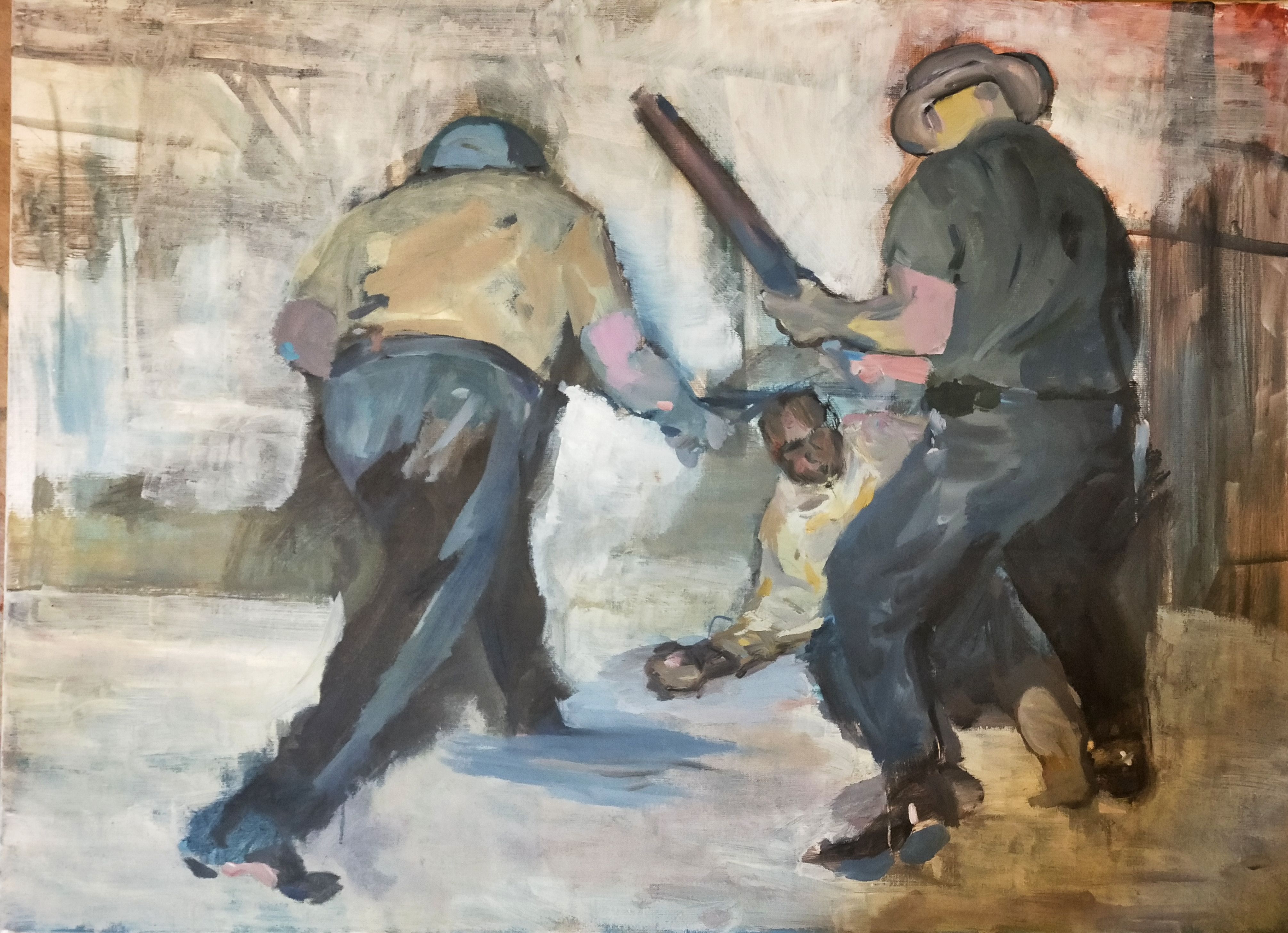 Riots 40 P - 100X73 cm