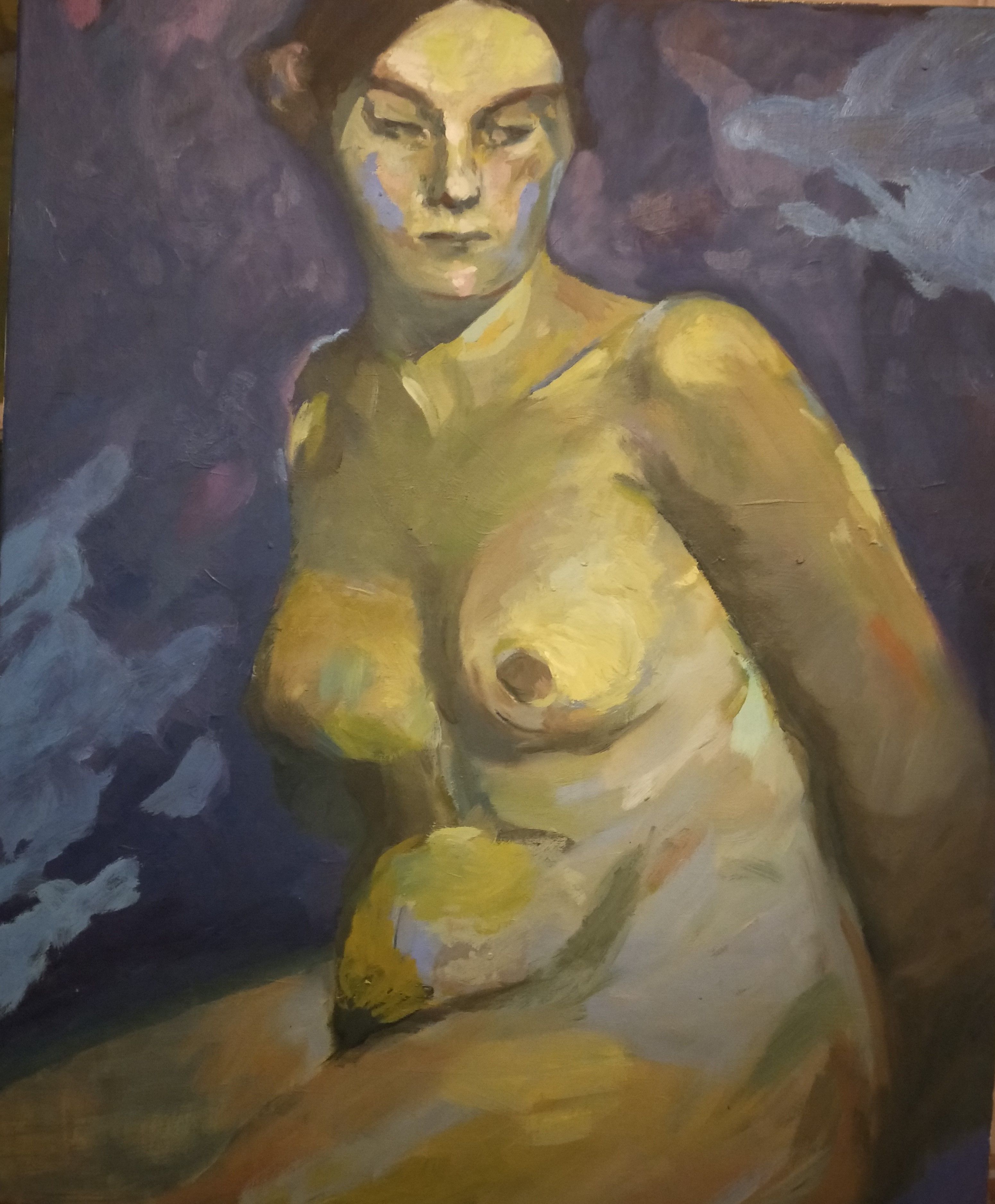 Femme nue vert - 50X61 cm